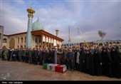 تشییع پیکر شهید مدافع امنیت امین سلیمی در حرم مطهر شاهچراغ (ع)