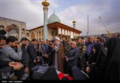 تشییع پیکر شهید مدافع امنیت امین سلیمی در حرم مطهر شاهچراغ (ع)