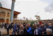 تشییع پیکر شهید مدافع امنیت امین سلیمی در حرم مطهر شاهچراغ (ع)