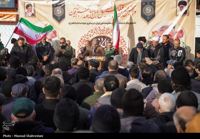 تشییع پیکر2 شهید مدافع امنیت در محله نازی آباد تهران