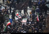 تشییع پیکر2 شهید مدافع امنیت در محله نازی آباد تهران