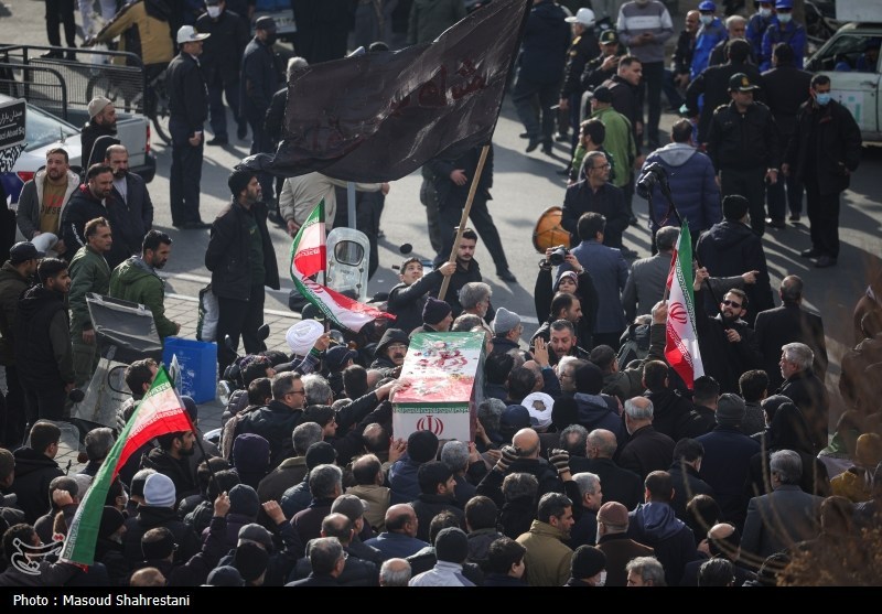 تشییع پیکر2 شهید مدافع امنیت در محله نازی آباد تهران