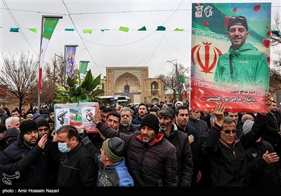 مراسم تشییع و تدفین شهید مدافع امنیت دانیال حاجی پور - قزوین