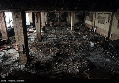 تخریب اموال عمومی در رفسنجان توسط اغتشاشگران