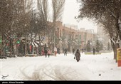 بارش برف در اردبیل