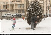 بارش برف در اردبیل