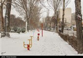 بارش برف در اردبیل