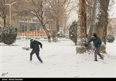 بارش برف در اردبیل