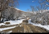 بارش برف در منطقه اشکور رحیم آباد گیلان