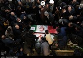 مراسم تشییع پیکر 2 شهید مدافع امنیت در همدان