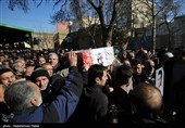 مراسم تشییع پیکر 2 شهید مدافع امنیت در همدان
