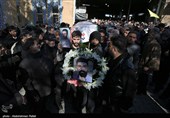 مراسم تشییع پیکر 2 شهید مدافع امنیت در همدان