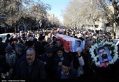 مراسم تشییع پیکر 2 شهید مدافع امنیت در همدان