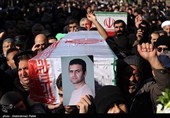 مراسم تشییع پیکر 2 شهید مدافع امنیت در همدان