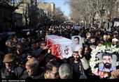 مراسم تشییع پیکر 2 شهید مدافع امنیت در همدان