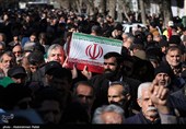 مراسم تشییع پیکر 2 شهید مدافع امنیت در همدان