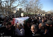 مراسم تشییع پیکر 2 شهید مدافع امنیت در همدان