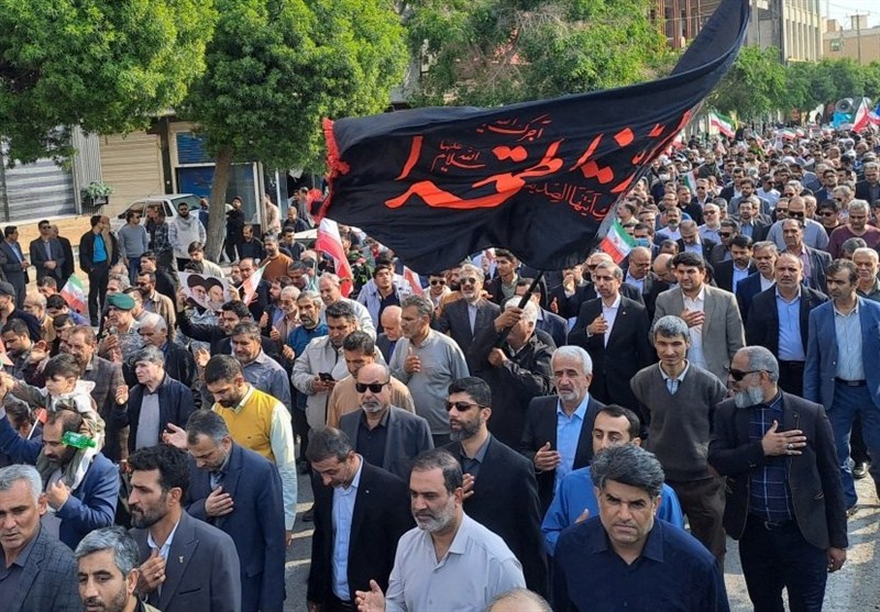 راهپیمایی , شهید امنیت , اخبار استان بوشهر , اغتشاشات 1404 , اغتشاشگران مسلح , 