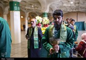 گل‌آرایی ضریح حرم حضرت معصومه(س)