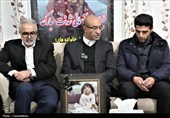 دیدار استاندار کرمانشاه با خانواده شهیده سه ساله، ملینا اسدی