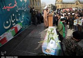 مراسم تشییع پیکر مطهر طلبه شهید علی زمانیان - همدان