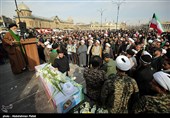 مراسم تشییع پیکر مطهر طلبه شهید علی زمانیان - همدان