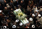 مراسم تشییع پیکر مطهر طلبه شهید علی زمانیان - همدان