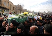 مراسم تشییع پیکر مطهر طلبه شهید علی زمانیان - همدان