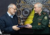 سرلشکر رحیم صفوی و علی‌اکبر پورجمشیدیان معاون امنیتی انتظامی وزیر کشور