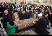 تشییع پیکر برادر آیت‌الله سیستانی در قم