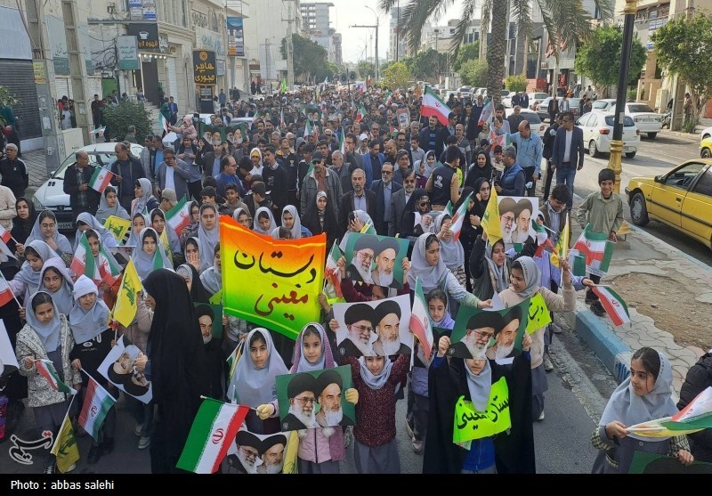 راهپیمایی , شهدای مدافعین امنیت , اخبار استان بوشهر , 