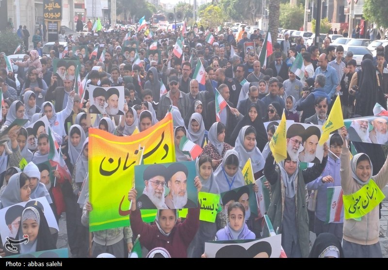 راهپیمایی , شهدای مدافعین امنیت , اخبار استان بوشهر , 