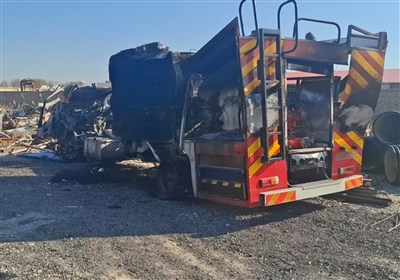 خودروهای آتش‌نشانی باغستان در کام آتش خشم خرابکاران نابود شد+فیلم