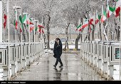 بارش برف در قزوین