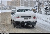 بارش برف در ابهر - زنجان