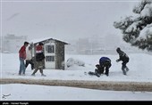 بارش برف در ابهر - زنجان