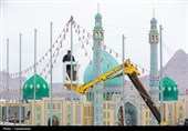 چراغانی مسجد مقدس جمکران در آستانه ماه شعبان