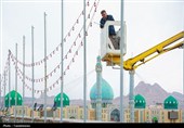 چراغانی مسجد مقدس جمکران در آستانه ماه شعبان