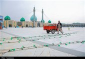 چراغانی مسجد مقدس جمکران در آستانه ماه شعبان