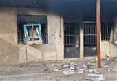 حمله آشوبگران به دو پایگاه بسیج در واوان و آتش‌زدن اموال+فیلم