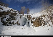 یخ زدن آبشار گنجنامه همدان