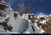 یخ زدن آبشار گنجنامه همدان