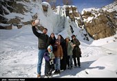 یخ زدن آبشار گنجنامه همدان