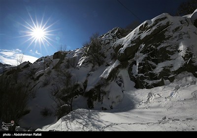 یخ زدن آبشار گنجنامه همدان