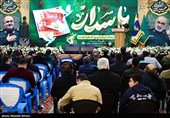  مراسم گرامیداشت روز پاسدار ورونمایی از سنگ جدید مزار مطهر سپهبد شهید حسین سلامی