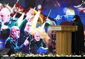 مراسم گرامیداشت روز پاسدار ورونمایی از سنگ جدید مزار مطهر سپهبد شهید حسین سلامی