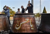 پخت 20 تن سمنو در حرم مطهر امامزاده سید علاءالدین شیراز