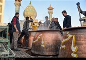 پخت 20 تن سمنو در حرم مطهر امامزاده سید علاءالدین شیراز