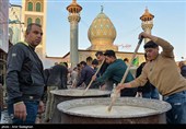 پخت 20 تن سمنو در حرم مطهر امامزاده سید علاءالدین شیراز