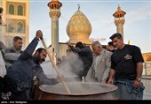 پخت 20 تن سمنو در حرم مطهر امامزاده سید علاءالدین شیراز